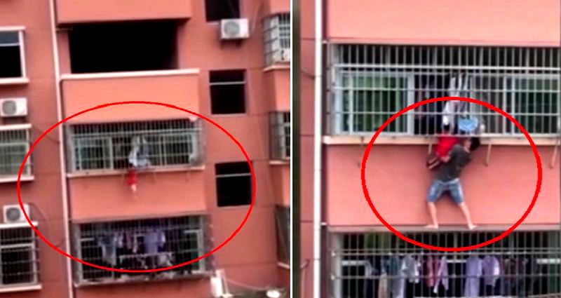 Hero Neighbor Rescues Toddler Dangling By His Neck in China