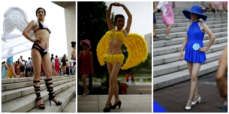 Over 500 Elderly Women Flock to Compete at Bikini Contest in China