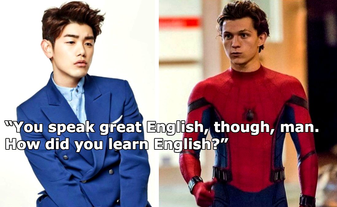 Spiderman Actor Asks Korean-American How He Learned English, Awkwardness Ensues