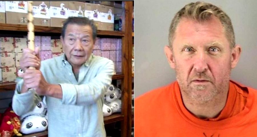 Badass Elderly Chinatown Store Owner Fights Off Armed Attacker With Bamboo Stick