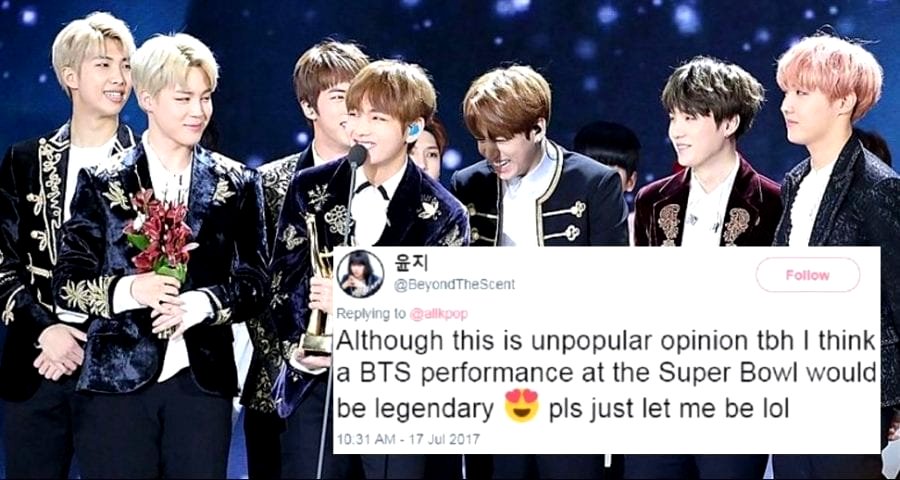 Fans Want BTS to Play the Super Bowl Halftime Show Next Year Without a Doubt