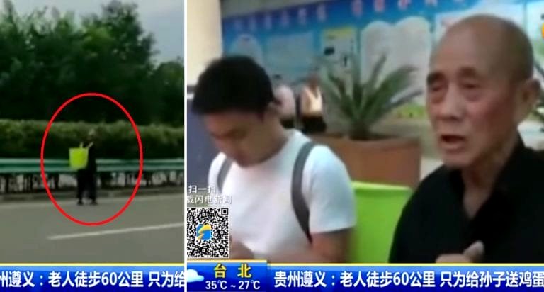 Best Grandpa Ever Walks 37 Miles to Give His Grandson a Bucket of Eggs in China