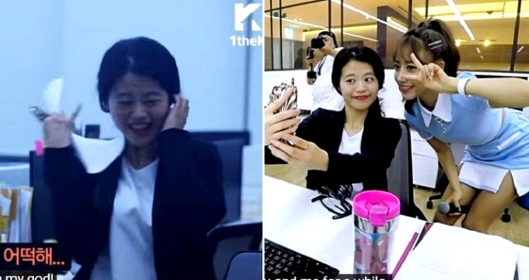 K-Pop Girl Group A-Pink Pranks Office Worker During Night Shift
