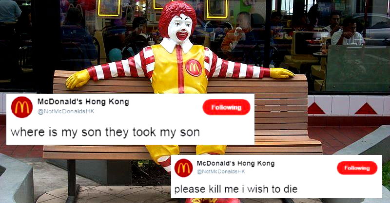 Suicidal ‘McDonald’s Hong Kong’ Twitter Epically Trolls the Internet