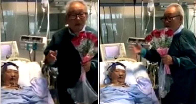 81-Year-Old Chinese Husband Serenades Wife In a Coma For Their 54th Anniversary