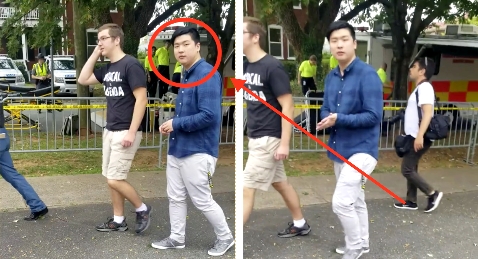 Asian Man Caught on Camera Allegedly Marching With White Supremacists in Charlottesville