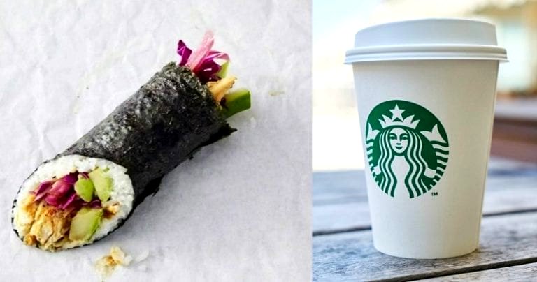 Starbucks is Now Serving Sushi Burritos With Chicken and Pickled Cabbage