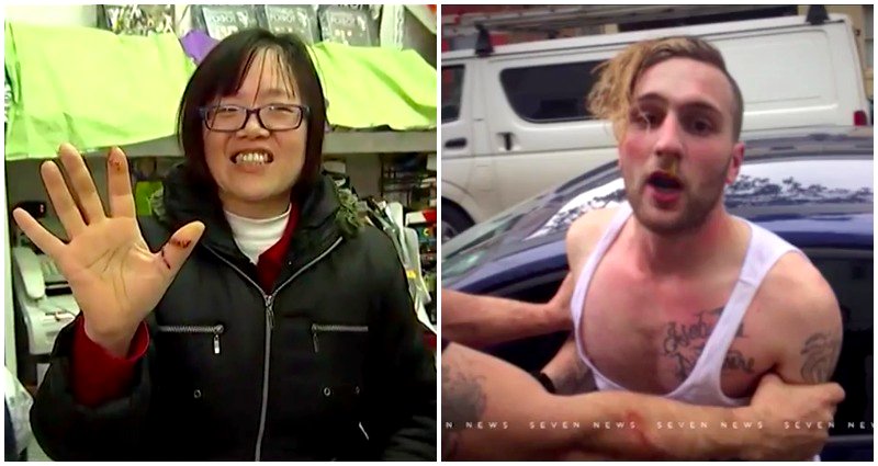 Badass Asian Woman Fights Off Robber After Getting Stabbed in Australia