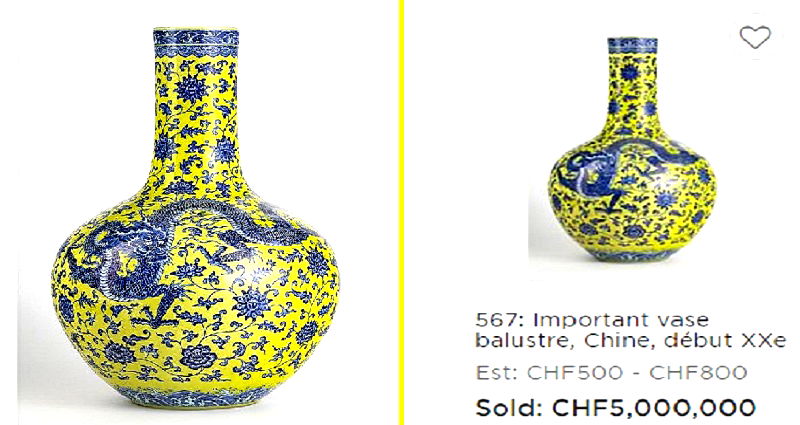 $500 Chinese Vase Sets Record After Being Sold For Over $5 Million at Geneva Auction