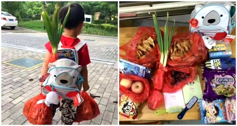 Adorable Boy in China Wins the Internet After Going to School With a ‘Good Luck’ Bag