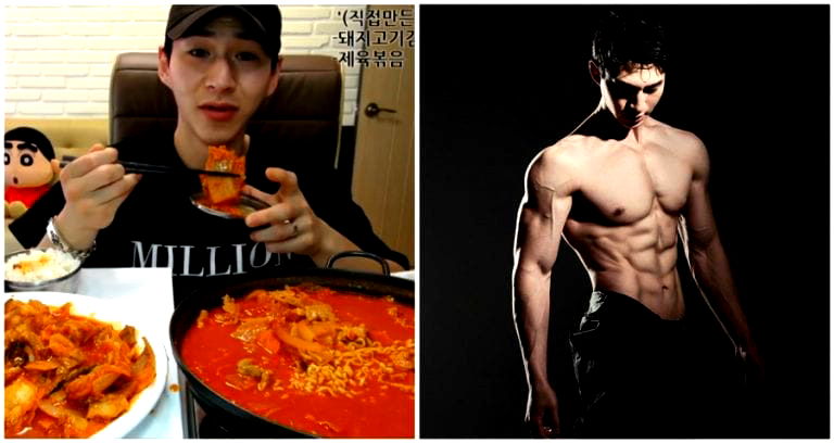 Korean YouTuber Who Eats on Camera For a Living Takes Off His Shirt, Explodes Ovaries Everywhere