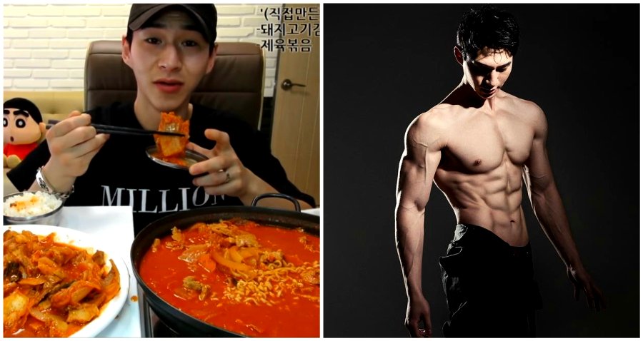 Korean YouTuber Who Eats on Camera For a Living Takes Off His Shirt, Explodes Ovaries Everywhere