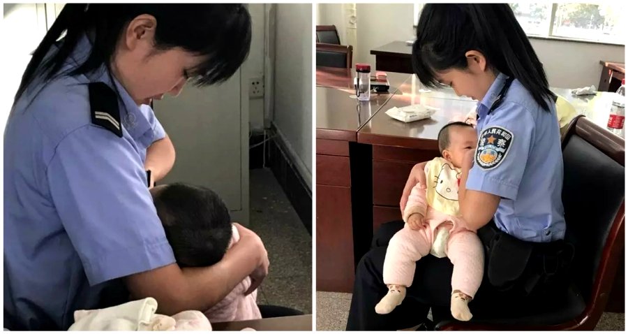 Chinese Policewoman Breastfeeds Baby of Suspect on Trial, Melts Everyone’s Hearts