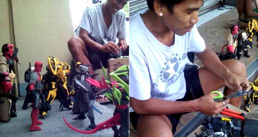 Dad in the Philippines Amazes Internet By Turning Used Flip Flops and Into Epic Action Figures