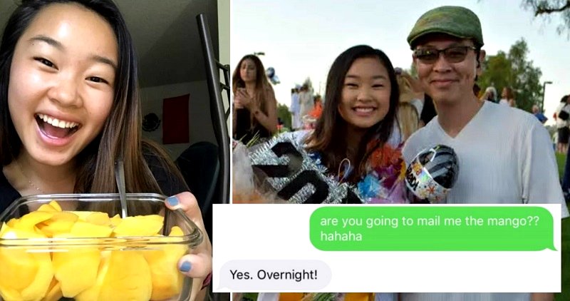 Loving Asian Dad Rush Delivers Mangoes to His Daughter When She Forgets to Take Them to College