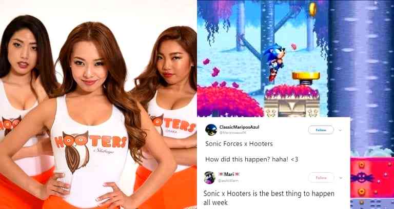 Sega Teaming Up With Hooters Japan to Promote the Latest ‘Sonic’ Game is 90s AF