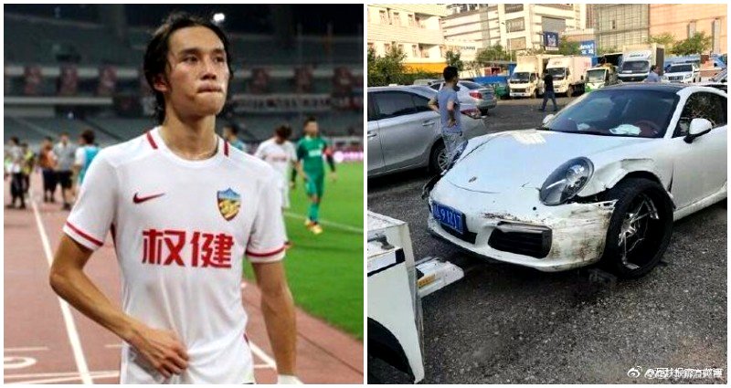 Chinese Football Star May Lose Career After Drunk Driving and Crashing into 6 Vehicles