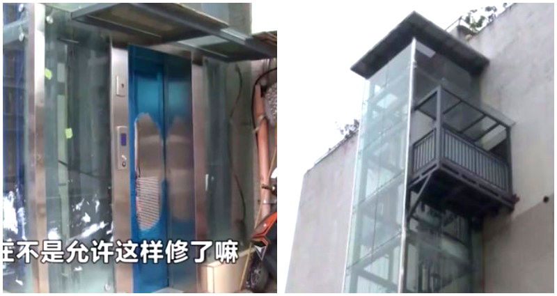 Man Builds Private Elevator to Apartment in China to Stop Complaining Son-in-Law