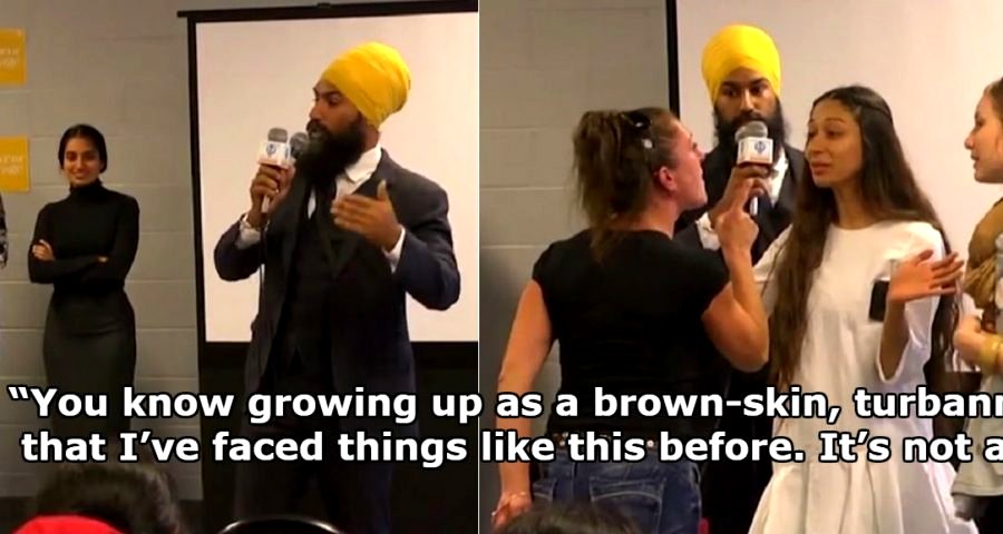 Canadian Sikh Politician Awkwardly Mistaken for a Muslim by Racist Heckler During Meet and Greet