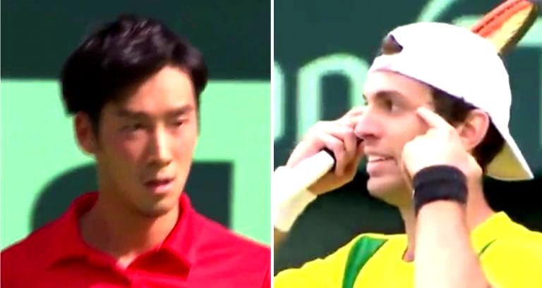 Brazilian Tennis Player Fined $1,500 For Doing Racist ‘Slant Eyes’ During Game Against Japan