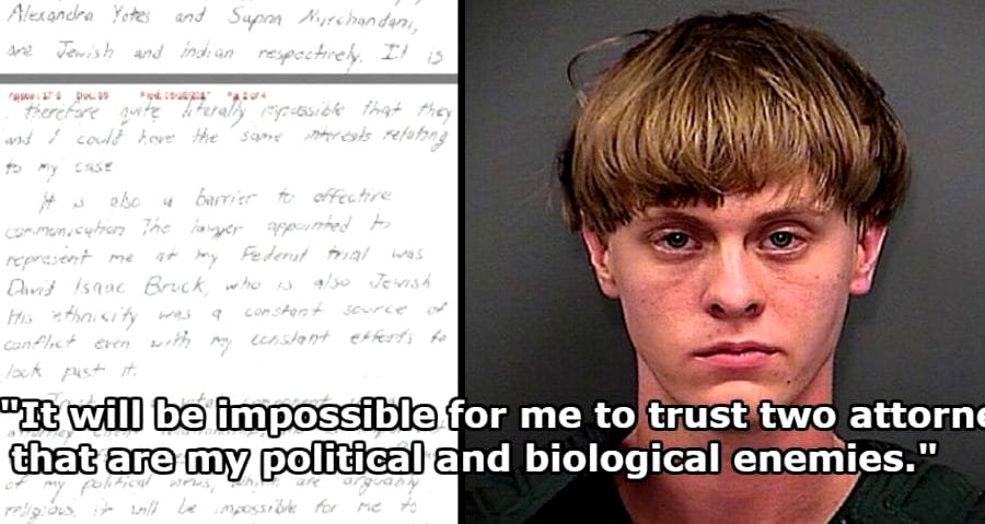 Federal Court Rejects White Supremacist Dylann Roof’s Request to Fire Jewish, Indian Lawyers