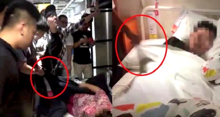 Napping IKEA Customers Receive a Rude Awakening By Prankster Chinese Vloggers