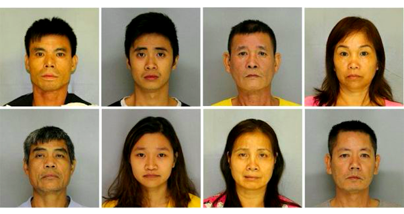 9 Asian Americans Busted For $7 Million of Marijuana in Secret Residential Basements