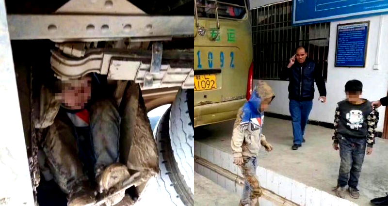 ‘Left-Behind Kids’ Travel Under a Bus for 3 Hours to Find Their Working Parents in China