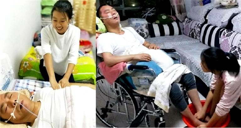 Teen Dedicates Her Life to Care For Severely Disabled Father