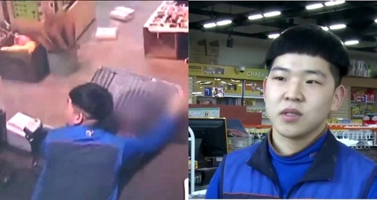 Korean Store Worker Goes Viral for Protecting Customers During Intense Earthquake