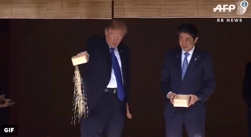 The Real Story Behind Donald Trump ‘Disrespectfully’ Feeding Fish in Japan