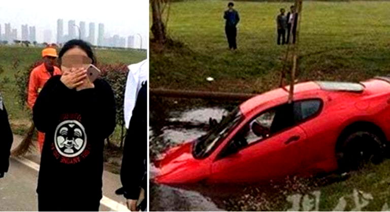 Woman Drives $300,000 Maserati Into Pond After Texting on WeChat