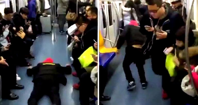 Chinese Commuter Fakes a Seizure on the Train to Get a Seat