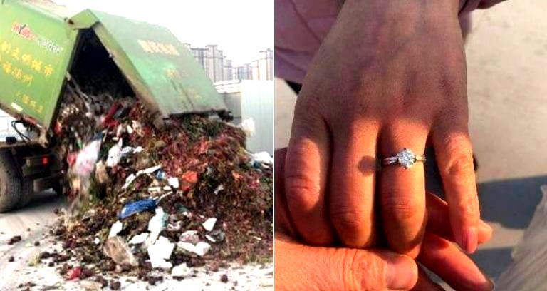 Garbage Men Spend Hours Digging Through 13 Tons of Trash to Find Woman’s $16,000 Diamond Ring