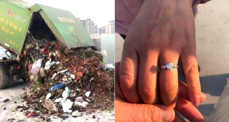 Garbage Men Spend Hours Digging Through 13 Tons of Trash to Find Woman’s $16,000 Diamond Ring