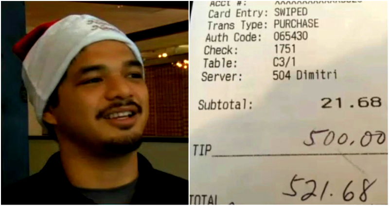 Japanese Restaurant Server Gets $500 Tip From Woman Dining ALONE on Christmas Eve
