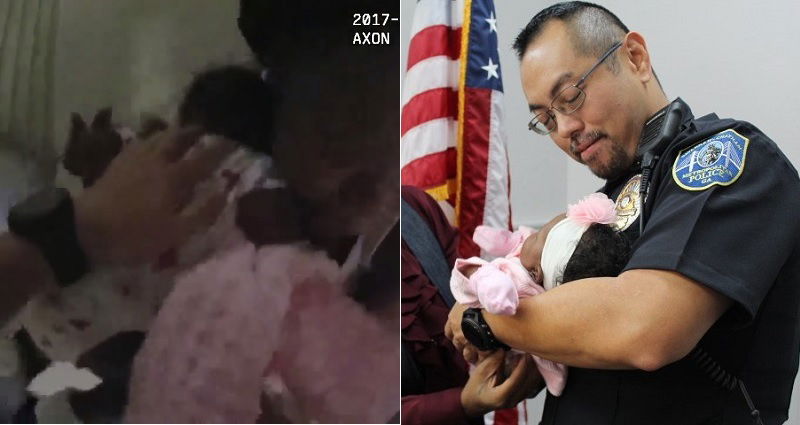 Asian-American Police Officer Saves Baby's Life In Heroic Viral Video