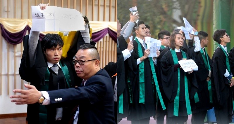 Hong Kong Students Kicked Out of Graduation For Sitting During Chinese National Anthem