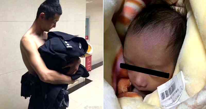 Chinese Policeman Endures Freezing Cold to Save Abandoned Baby Found in Park