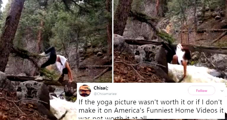 Japanese-American Woman Epically Failing at Yoga Pose is My Spirit Animal