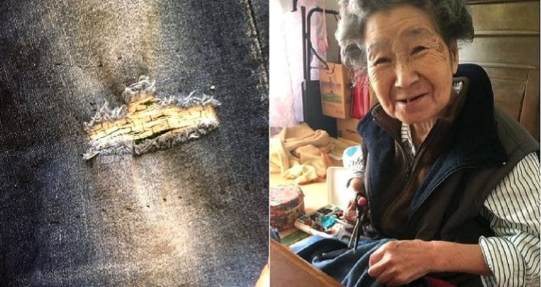 Japanese Grandma Goes Viral After Finding Granddaughter’s Ripped Designer Jeans