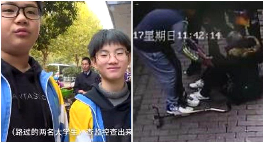 Kind Teens Try to Help Fallen Elderly Woman, Almost Get Extorted For $15,000