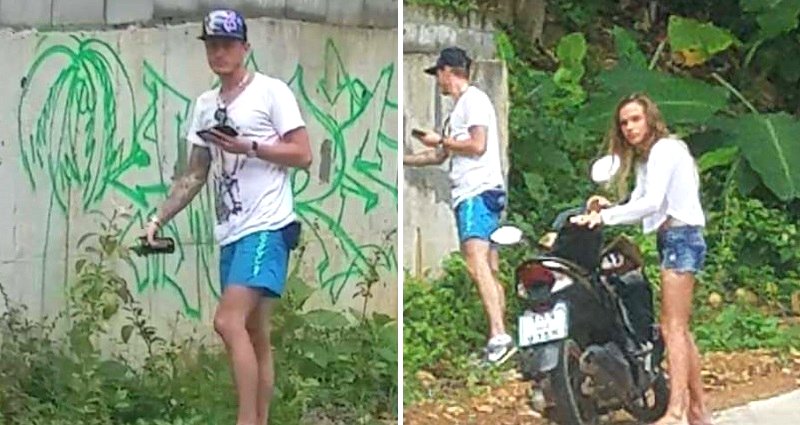 Tourist Couple Caught on Camera Vandalizing a Wall in Thailand