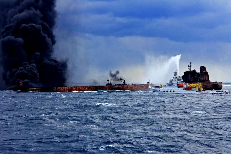 east china sea oil spill