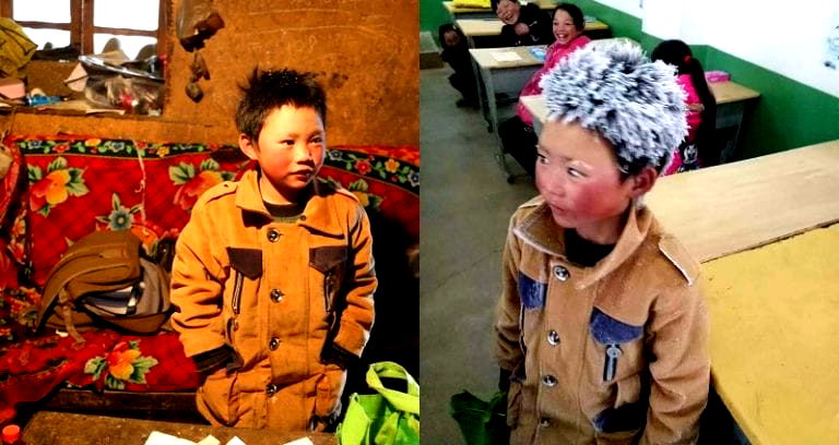 Student’s Hair Turns White After Walking 2.7 Miles to School in Freezing Weather in China