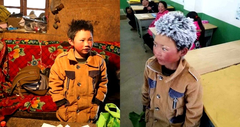 Student’s Hair Turns White After Walking 2.7 Miles to School in Freezing Weather in China
