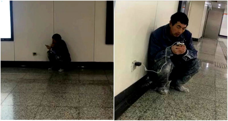 He Walks to the Subway Every Night to Use Free Wi-Fi to See His Family