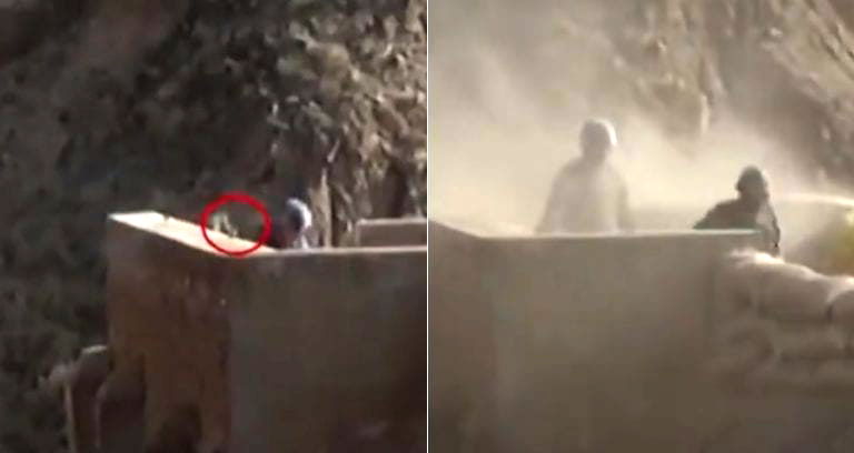 Intense Video Shows Chinese Army Commander Saving Cadet After Dropping Live Grenade