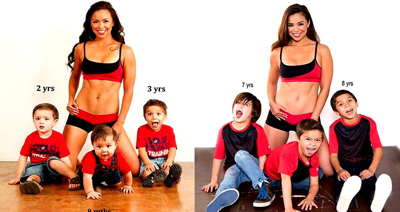 Viral Fit Mom Recreates Controversial Family Photo 5 Years Later