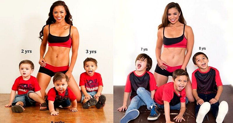 Viral Fit Mom Recreates Controversial Family Photo 5 Years Later